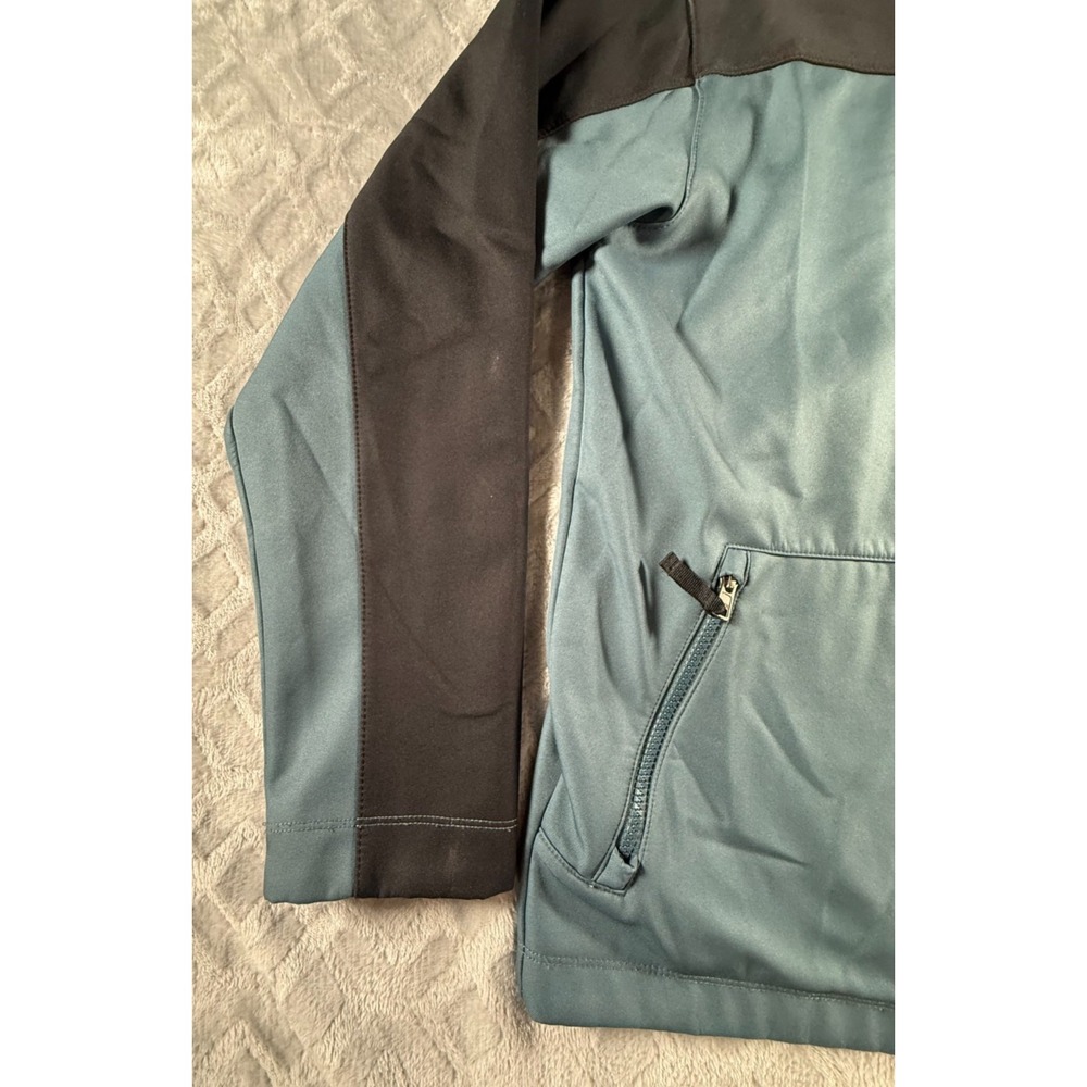 Boys North Face Soft Shell Jacket Size XL (18-20) Black Grayish Blue - Picture 2 of 16